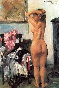 Lovis Corinth Modellpause painting